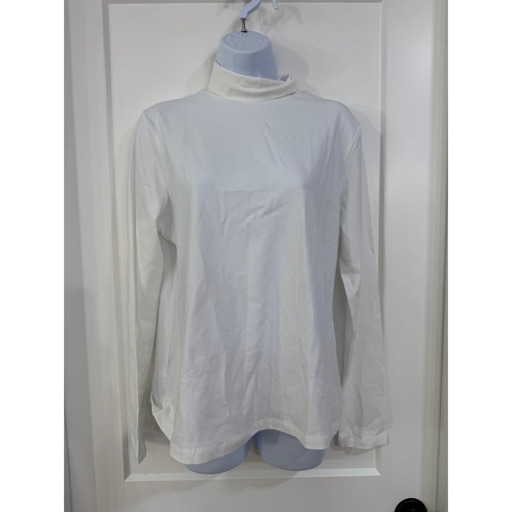 Women's Luxe Stretch Jersey Slim Turtleneck large